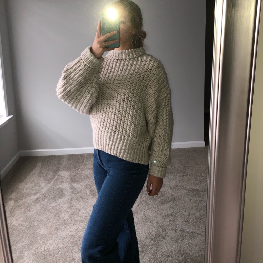 Super cute oversized cream sweater